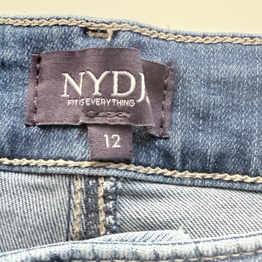 NYDJ Jeans Size 12 Blue Denim Marilyn Straight Leg Classic Stretch Capsule - Picture 6 of 9